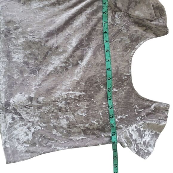 Antistar Silver Velvet Crop Top - Picture 4 of 5